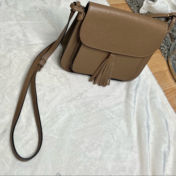 BORSE IN PELLE • Genuine Leather • Made In Italy • Crossbody Purse • Brown/Tan - Picture 16 of 16